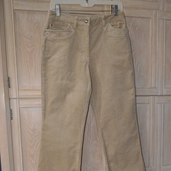Denim & Co. Corduroy 5 Pocket Flare Cut Jeans, Wheat - NWOT - Picture 1 of 9